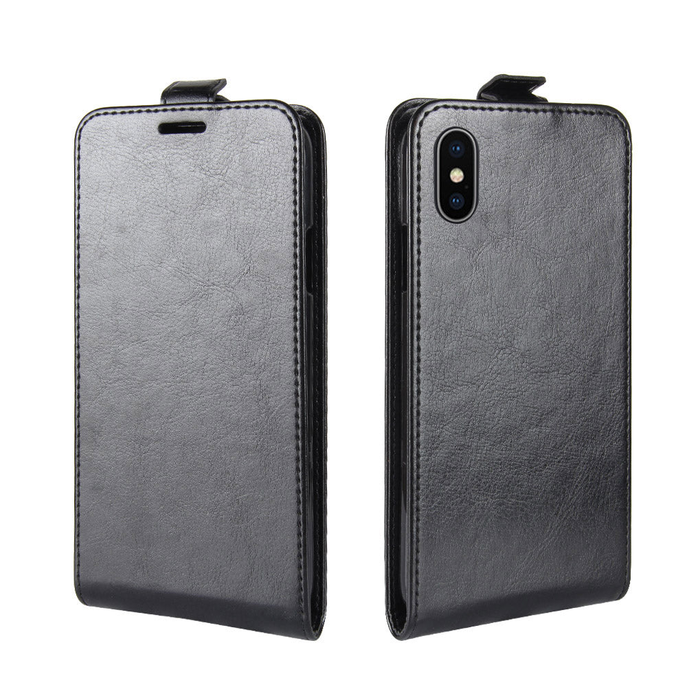 Crazy Horse Vertical Flip Leather Case with Card Slot for iPhone XS / X 5.8 inch