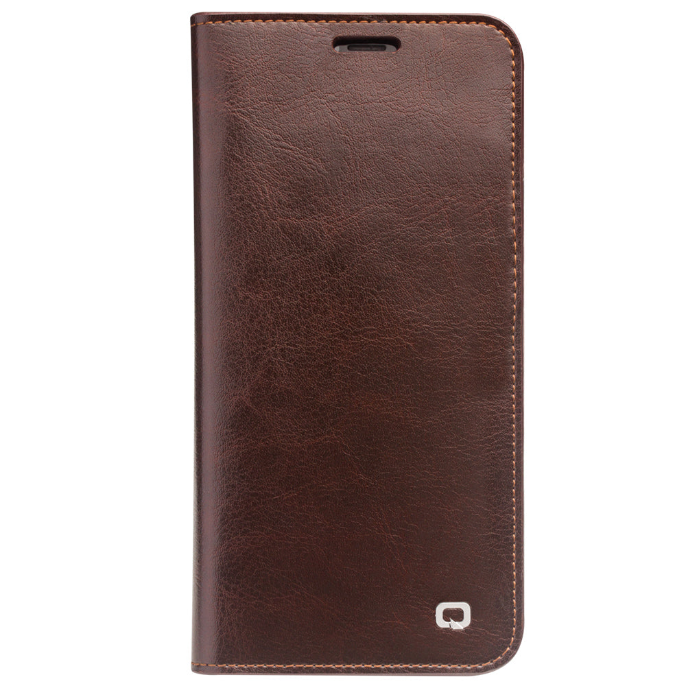 QIALINO Classic Genuine Cowhide Leather Cell Phone Case for iPhone X  / Xs 5.8 inch