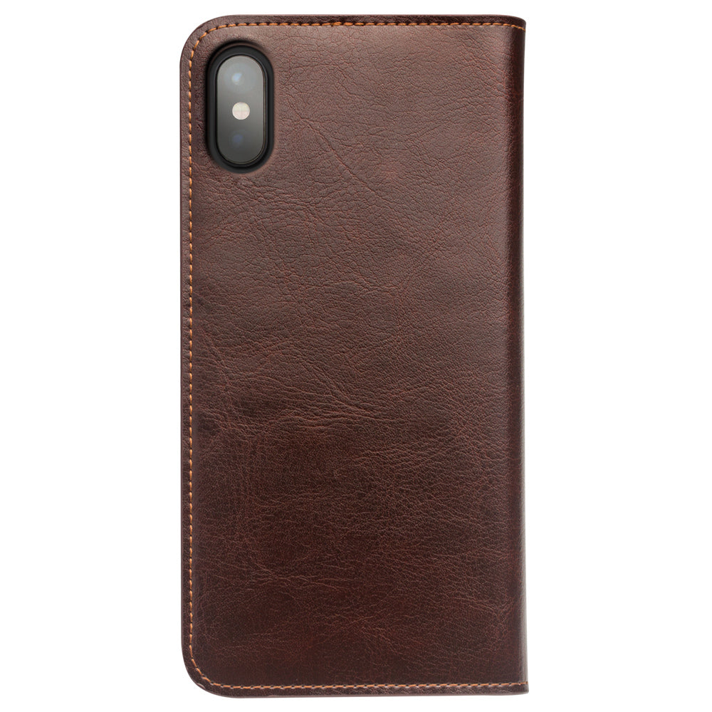 QIALINO Classic Genuine Cowhide Leather Cell Phone Case for iPhone X  / Xs 5.8 inch