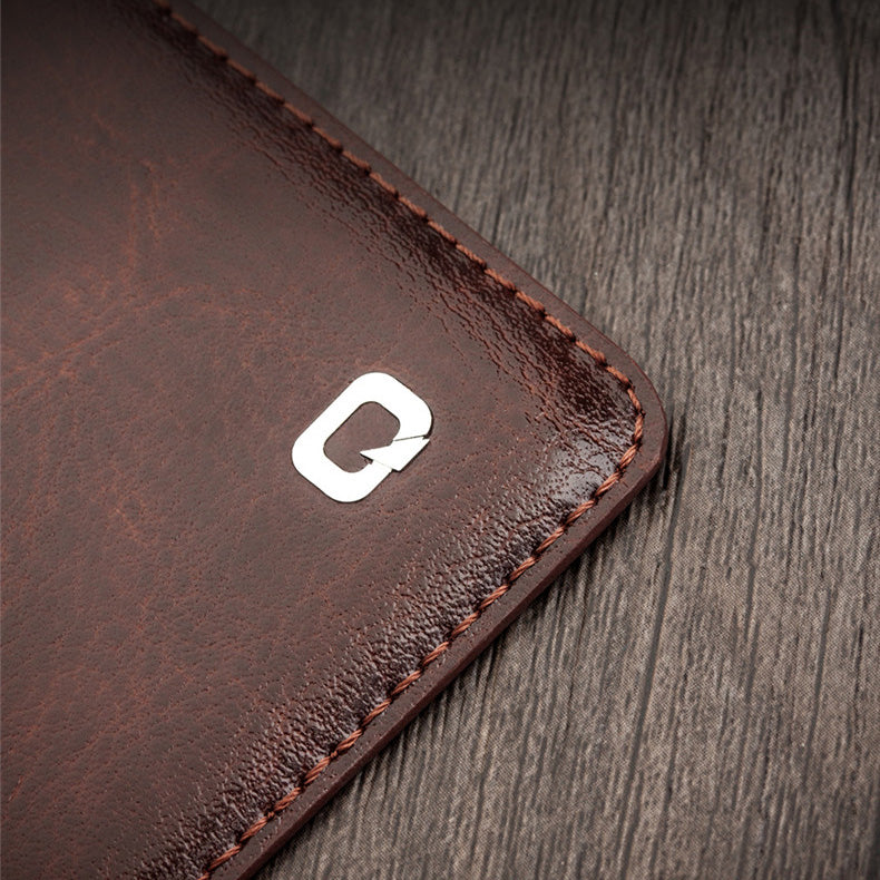 QIALINO Classic Genuine Cowhide Leather Cell Phone Case for iPhone X  / Xs 5.8 inch