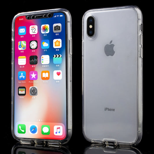 Touchable Acrylic Front + Flexible TPU Back Cover for iPhone X/XS 5.8 inch