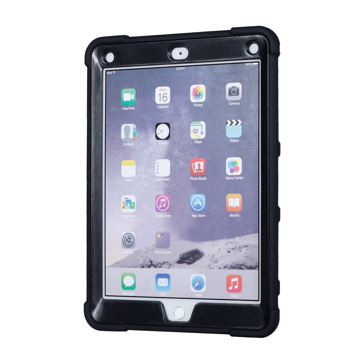 Armor Defender Kickstand PC Silicone Hybrid Case for iPad 9.7 (2018) / 9.7 (2017)