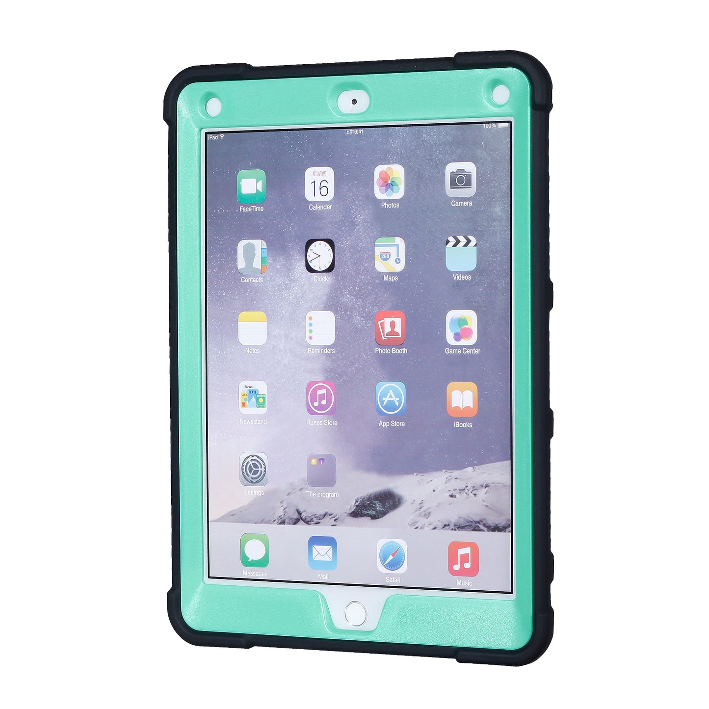 Armor Defender Kickstand PC Silicone Hybrid Case for iPad 9.7 (2018) / 9.7 (2017)