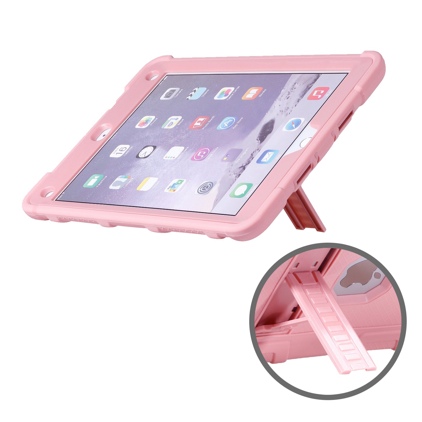 Armor Defender Kickstand PC Silicone Hybrid Case for iPad 9.7 (2018) / 9.7 (2017)