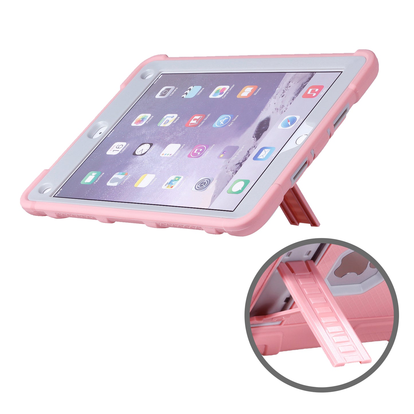 Armor Defender Kickstand PC Silicone Hybrid Case for iPad 9.7 (2018) / 9.7 (2017)