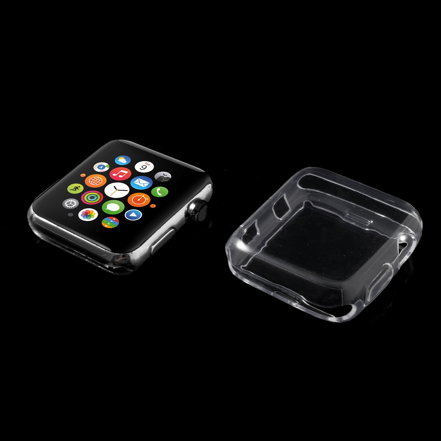 Transparent TPU Protective Case with Non-slip Inner for Apple Watch 42mm Series 3 2 1