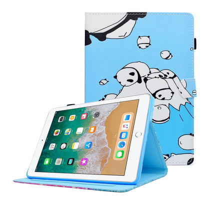 Patterned Leather Card Holder Casing Cover for iPad 9.7 (2018)/9.7 (2017)/Air 2/Air 1