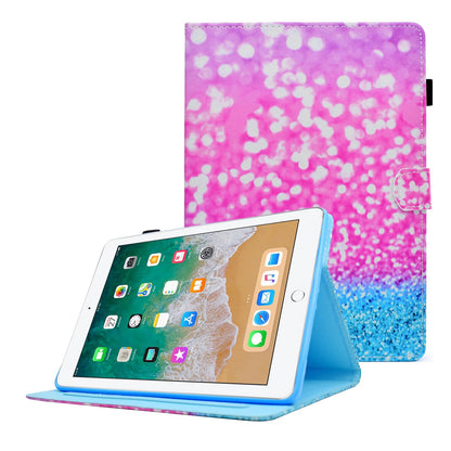 Patterned Leather Card Holder Casing Cover for iPad 9.7 (2018)/9.7 (2017)/Air 2/Air 1