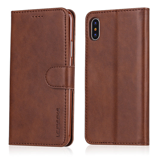 LC.IMEEKE Wallet Stand Leather Protective Case for iPhone X/10