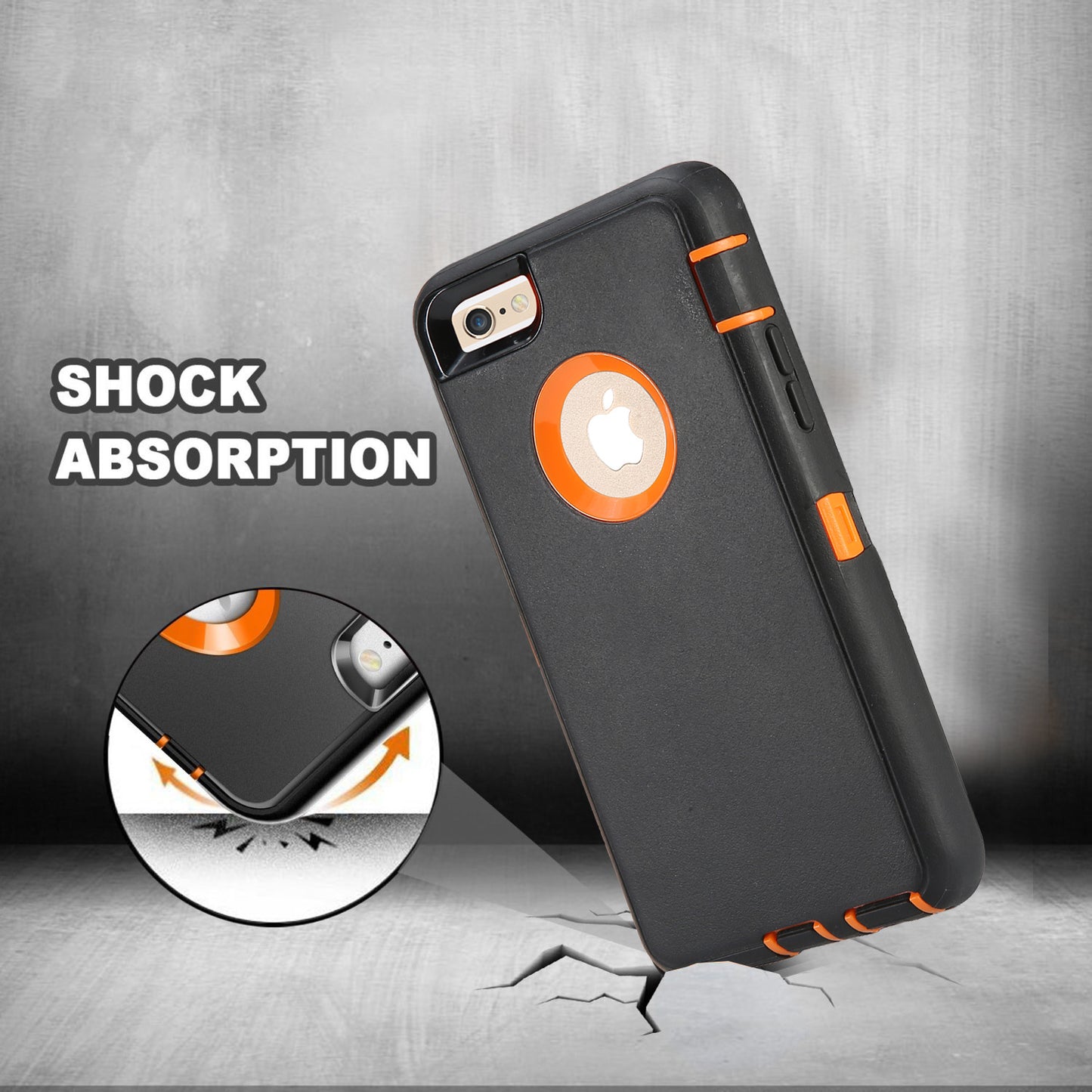 Shockproof Drop-proof Dust-proof Plastic + TPU Protection Shell for iPhone 6s/6