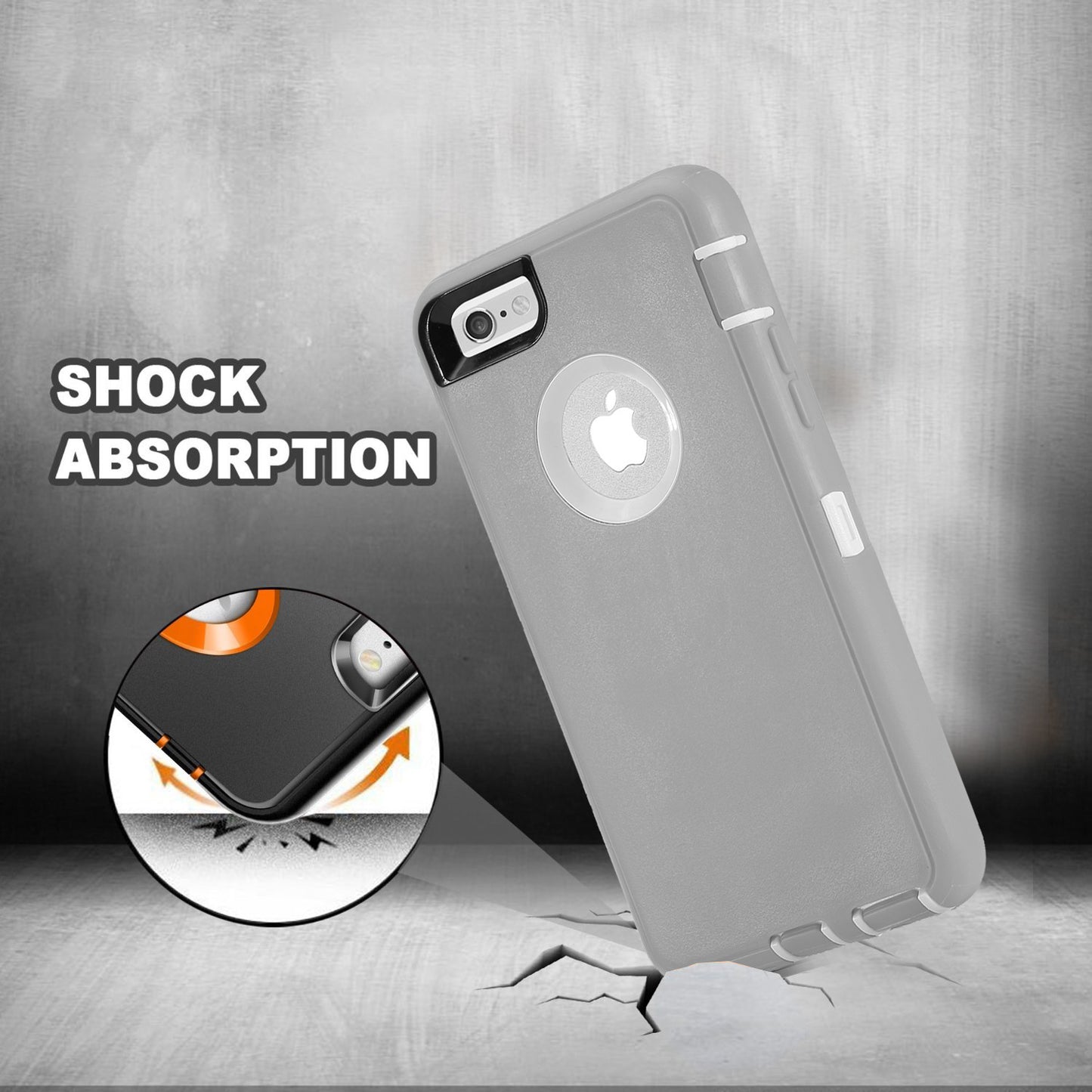 Shockproof Drop-proof Dust-proof Plastic + TPU Protection Shell for iPhone 6s/6