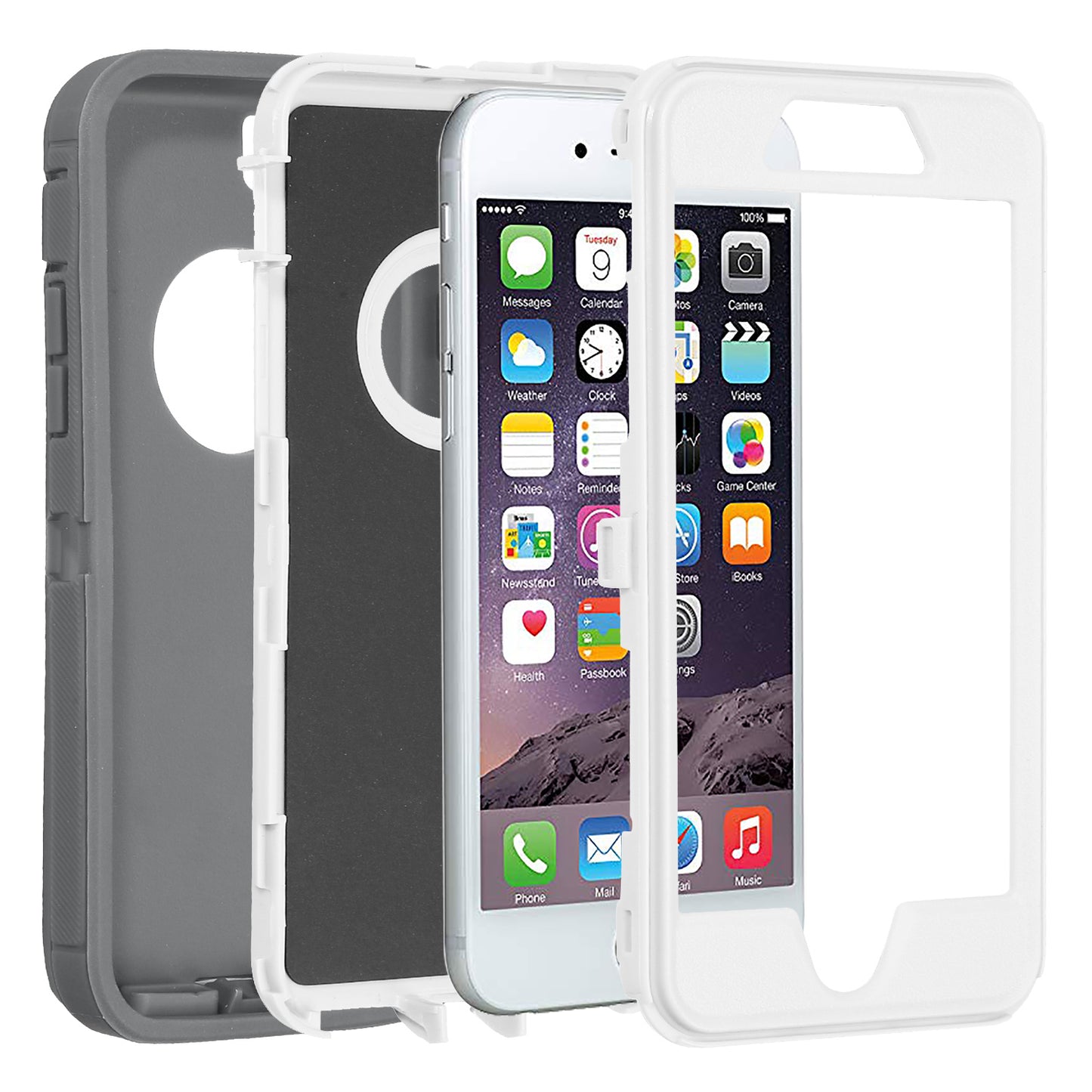 Shockproof Drop-proof Dust-proof Plastic + TPU Protection Shell for iPhone 6s/6