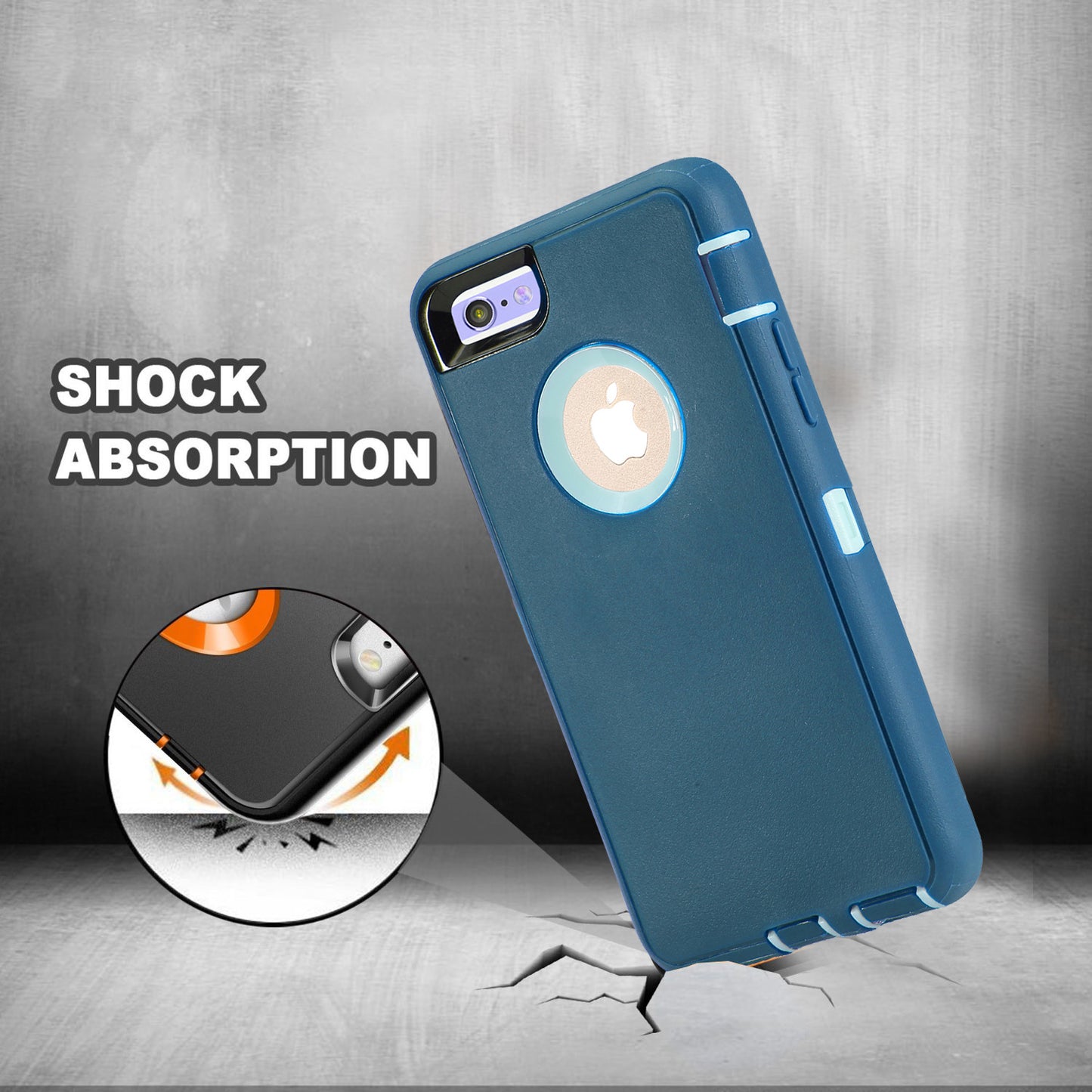 Shockproof Drop-proof Dust-proof Plastic + TPU Protection Shell for iPhone 6s/6