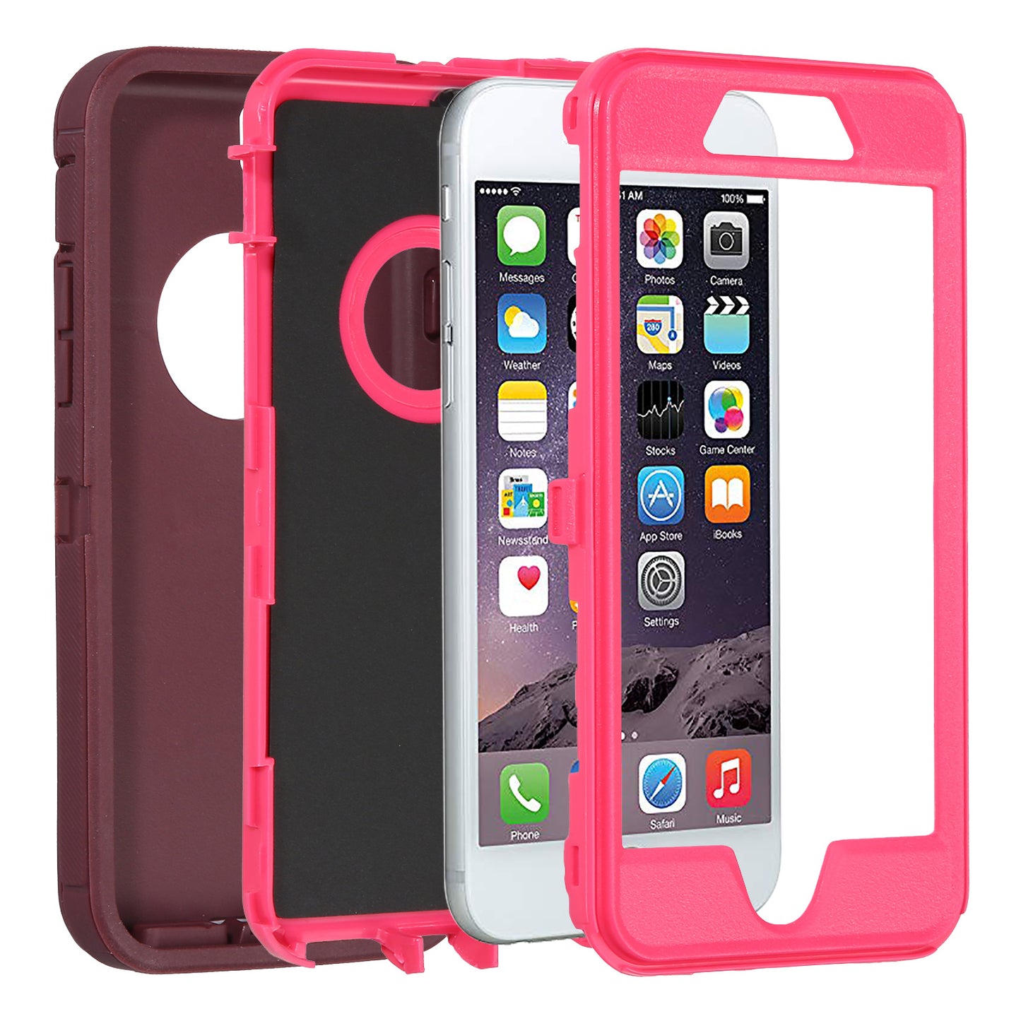 Shockproof Drop-proof Dust-proof Plastic + TPU Protection Shell for iPhone 6s/6