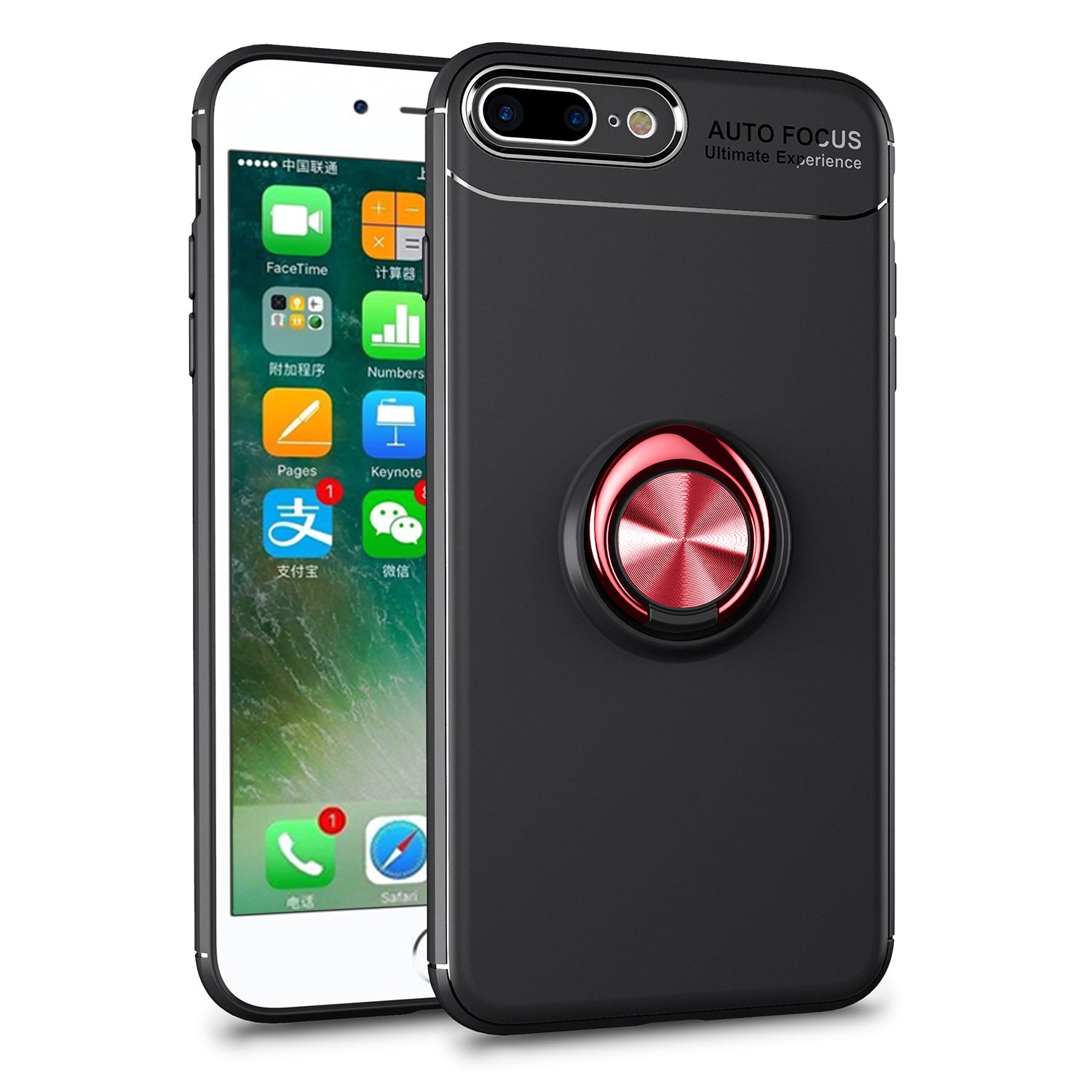 Magnetic Finger Ring Kickstand TPU Case for iPhone 8 Plus/7 Plus