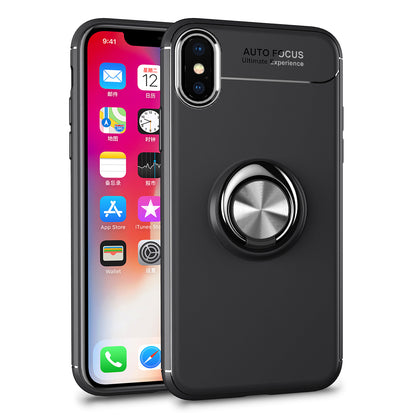 Magnetic Finger Ring Kickstand TPU Cell Phone Case for iPhone XS / X 5.8 inch