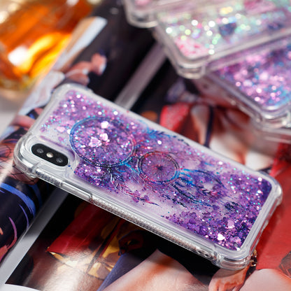 Liquid Glitter Powder Quicksand Shockproof TPU Mobile Phone Case for iPhone XS / X 5.8 inch