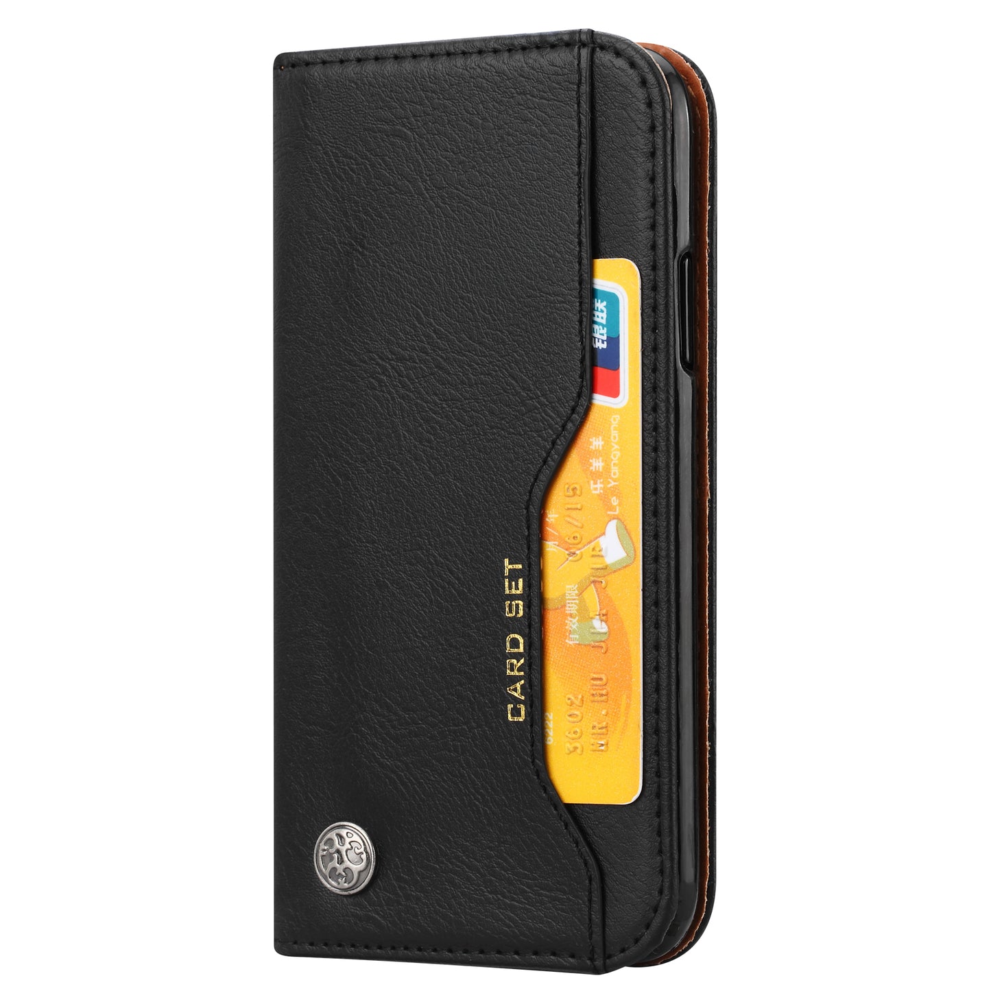 Auto-absorbed PU Leather Wallet Stand Case for iPhone XS / X 5.8 inch