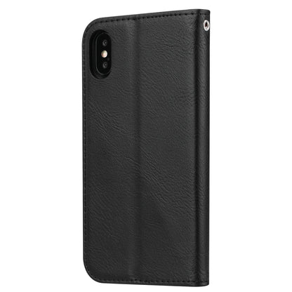 Auto-absorbed PU Leather Wallet Stand Case for iPhone XS / X 5.8 inch