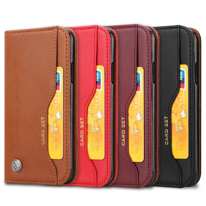 Auto-absorbed PU Leather Wallet Stand Case for iPhone XS / X 5.8 inch