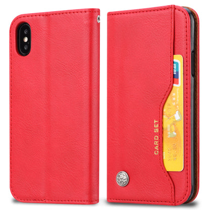 Auto-absorbed PU Leather Wallet Stand Case for iPhone XS / X 5.8 inch