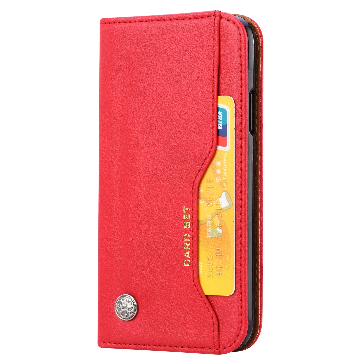 Auto-absorbed PU Leather Wallet Stand Case for iPhone XS / X 5.8 inch