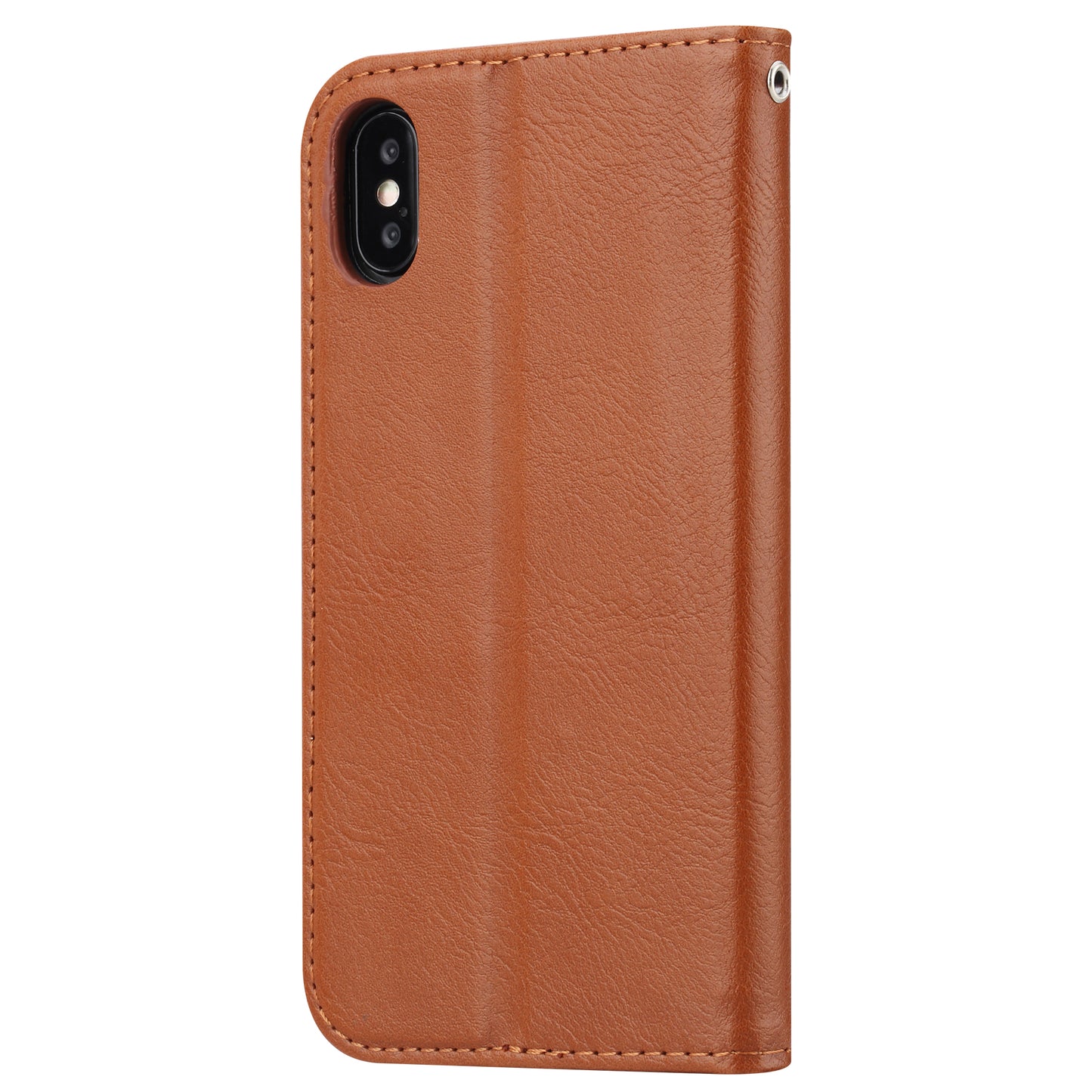 Auto-absorbed PU Leather Wallet Stand Case for iPhone XS / X 5.8 inch