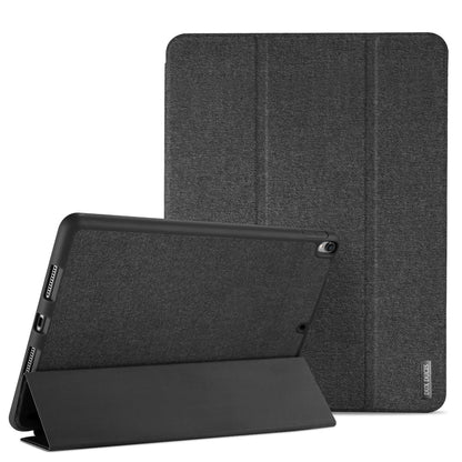 DUXDUCIS Domo Series Cloth Texture Tri-fold Stand PU Leather Smart Cover with Pen Holder for iPad Air 10.5 (2019) / Pro 10.5-inch (2017)