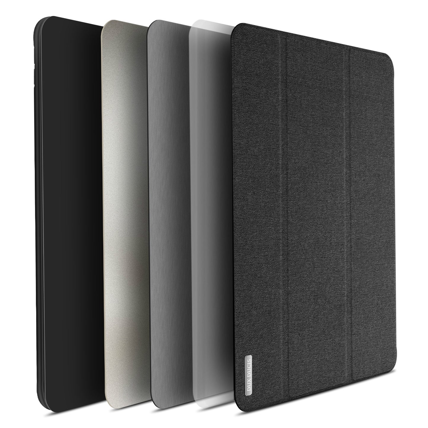 DUXDUCIS Domo Series Cloth Texture Tri-fold Stand PU Leather Smart Cover with Pen Holder for iPad Air 10.5 (2019) / Pro 10.5-inch (2017)