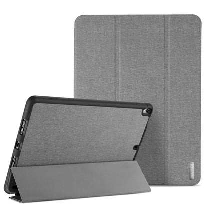 DUXDUCIS Domo Series Cloth Texture Tri-fold Stand PU Leather Smart Cover with Pen Holder for iPad Air 10.5 (2019) / Pro 10.5-inch (2017)