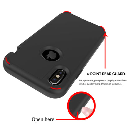 Detachable Shockproof PC + TPU Hybrid Case for iphone XS/X 5.8 inch