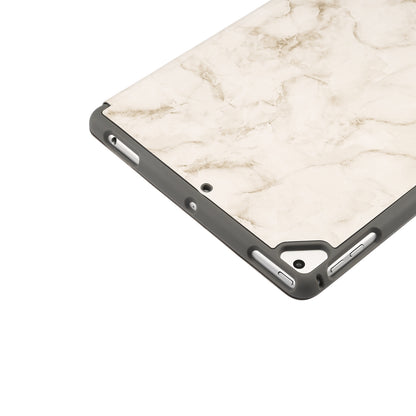 Marble Pattern Tri-fold Stand Smart Folio PU Leather Case with Pen Slot for iPad 9.7-inch (2018) / (2017) / (2016) / Air 2 / Air