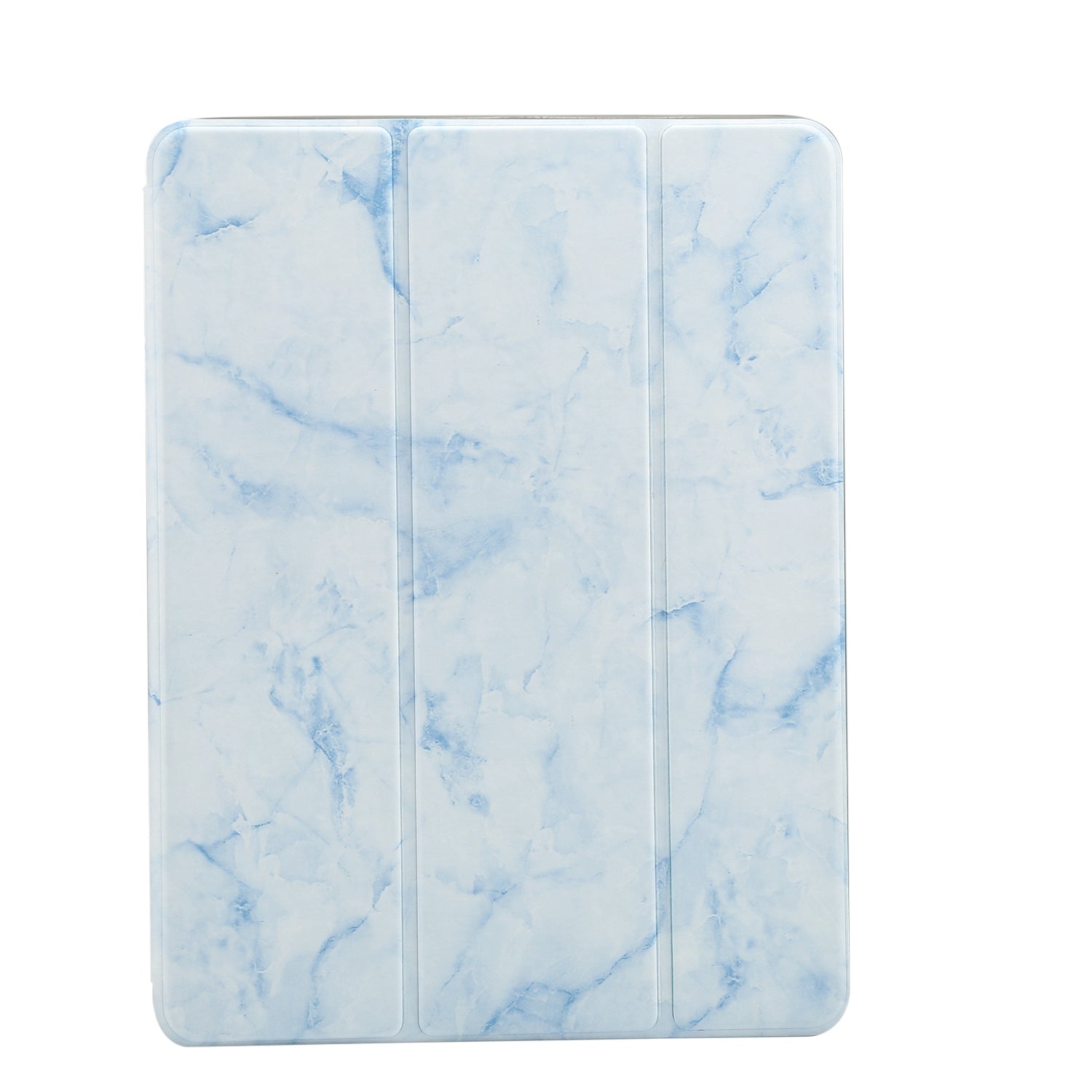 Marble Pattern Tri-fold Stand Smart Folio PU Leather Case with Pen Slot for iPad 9.7-inch (2018) / (2017) / (2016) / Air 2 / Air- Blue