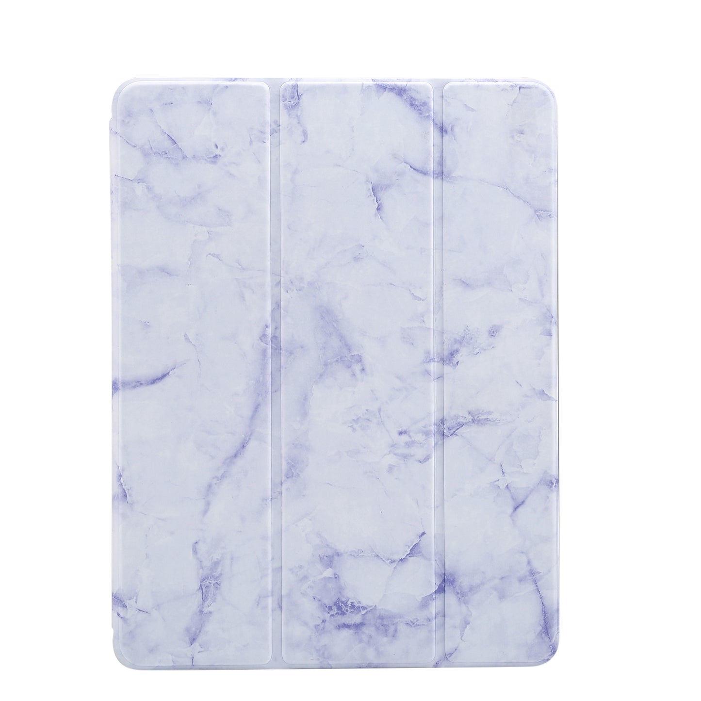 Marble Pattern Tri-fold Stand Smart Folio PU Leather Case with Pen Slot for iPad 9.7-inch (2018) / (2017) / (2016) / Air 2 / Air- Blue