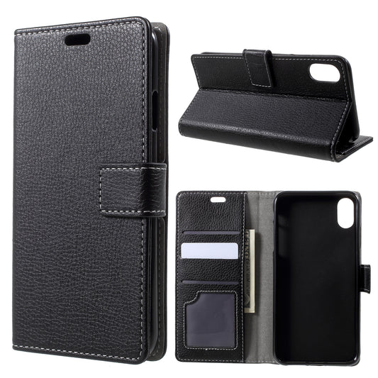 Litchi Texture Wallet Stand Leather Mobile Shell Case for iPhone XR 6.1 inch