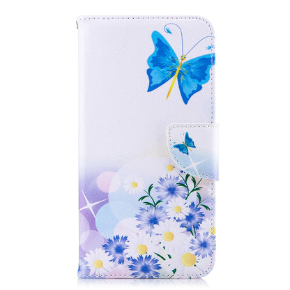 Pattern Printing PU Leather Wallet Stand Phone Case Cover for iPhone XS Max 6.5 inch