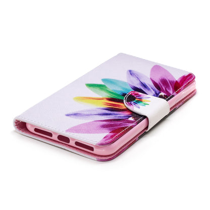 Pattern Printing PU Leather Wallet Stand Phone Case Cover for iPhone XS Max 6.5 inch