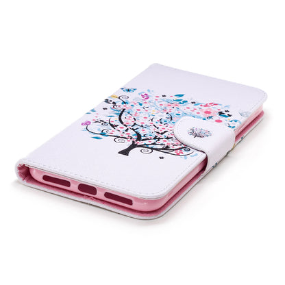 Pattern Printing PU Leather Wallet Stand Phone Case Cover for iPhone XS Max 6.5 inch