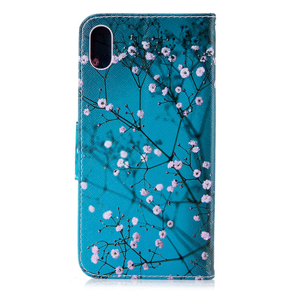 Pattern Printing PU Leather Wallet Stand Phone Case Cover for iPhone XS Max 6.5 inch