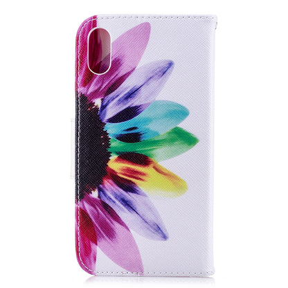 For iPhone XR 6.1 inch Pattern Printing PU Leather Protection Cell Phone Case