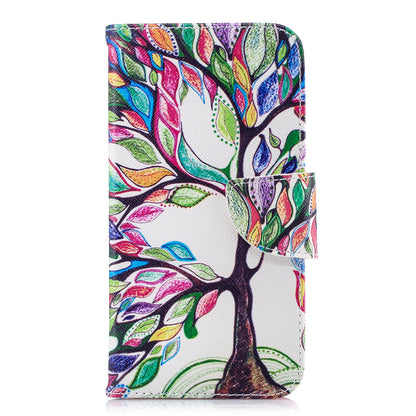 For iPhone XR 6.1 inch Pattern Printing PU Leather Protection Cell Phone Case