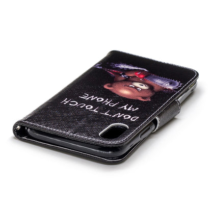 For iPhone XR 6.1 inch Pattern Printing PU Leather Protection Cell Phone Case