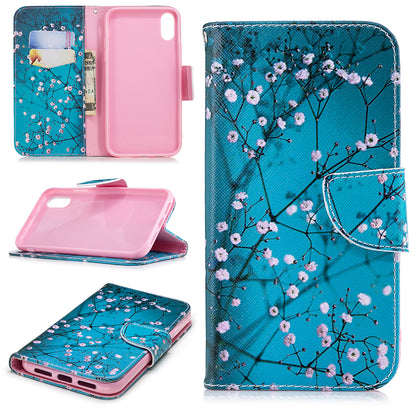 For iPhone XR 6.1 inch Pattern Printing PU Leather Protection Cell Phone Case