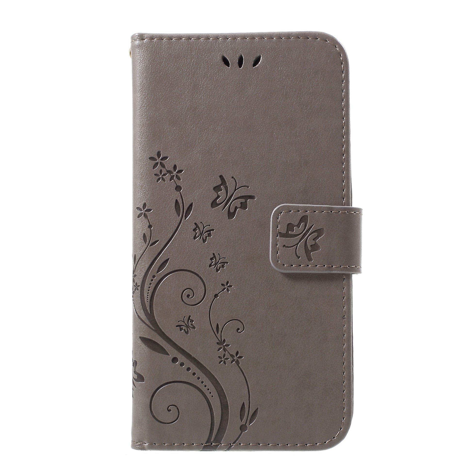 Imprint Butterfly Flower Stand Wallet Leather Cover for iPhone XR 6.1 inch