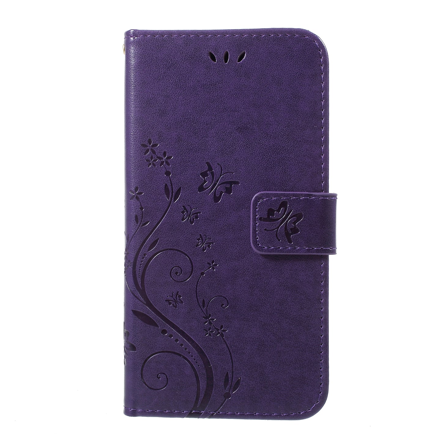 Imprint Butterfly Flower Stand Wallet Leather Cover for iPhone XR 6.1 inch