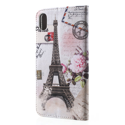 Pattern Printing Wallet Stand PU Leather Protector Shell for iPhone XR 6.1 inch