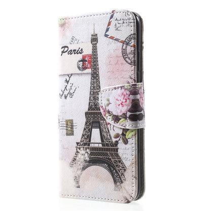 Pattern Printing Wallet Stand PU Leather Protector Shell for iPhone XR 6.1 inch