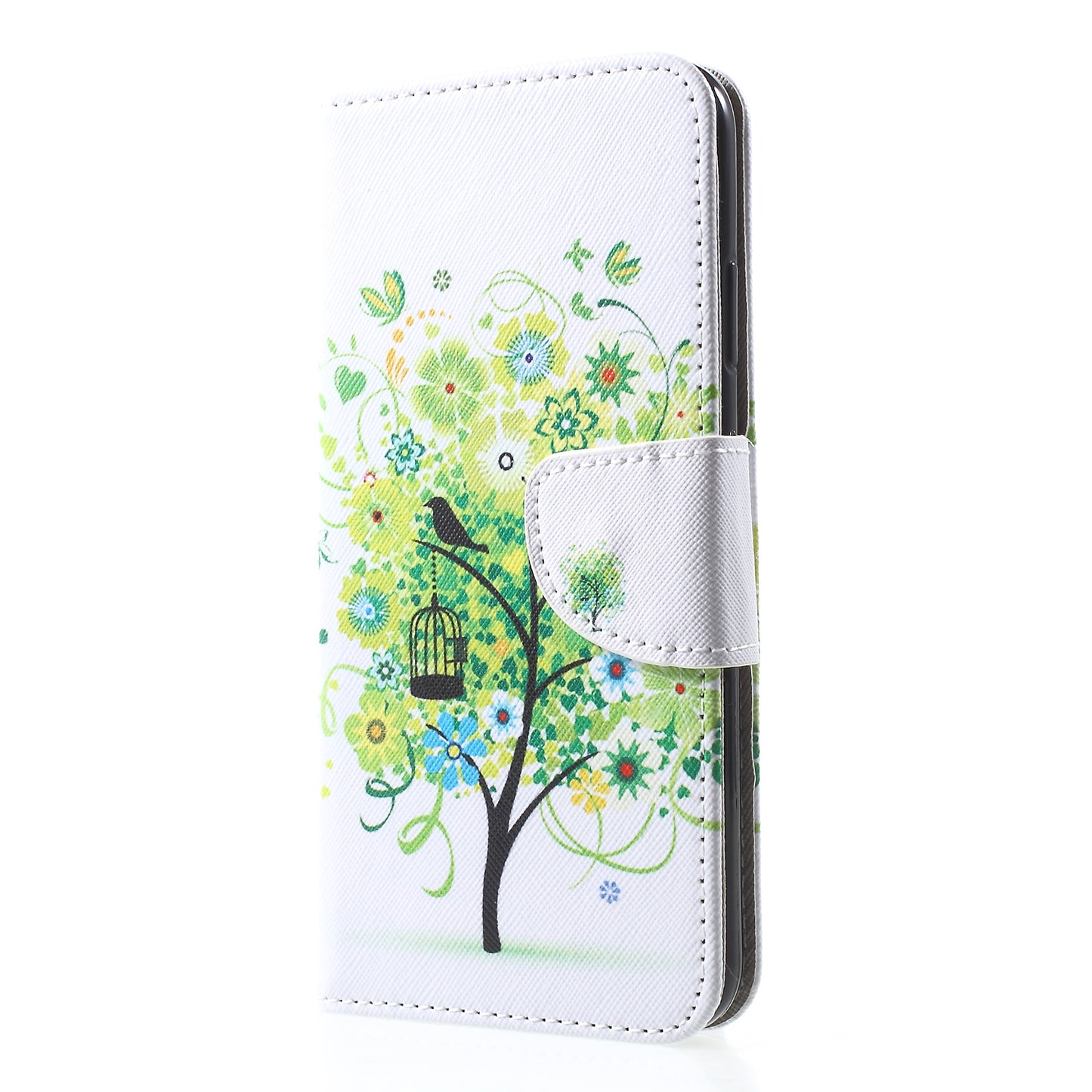 Pattern Printing Wallet Stand PU Leather Protector Shell for iPhone XR 6.1 inch