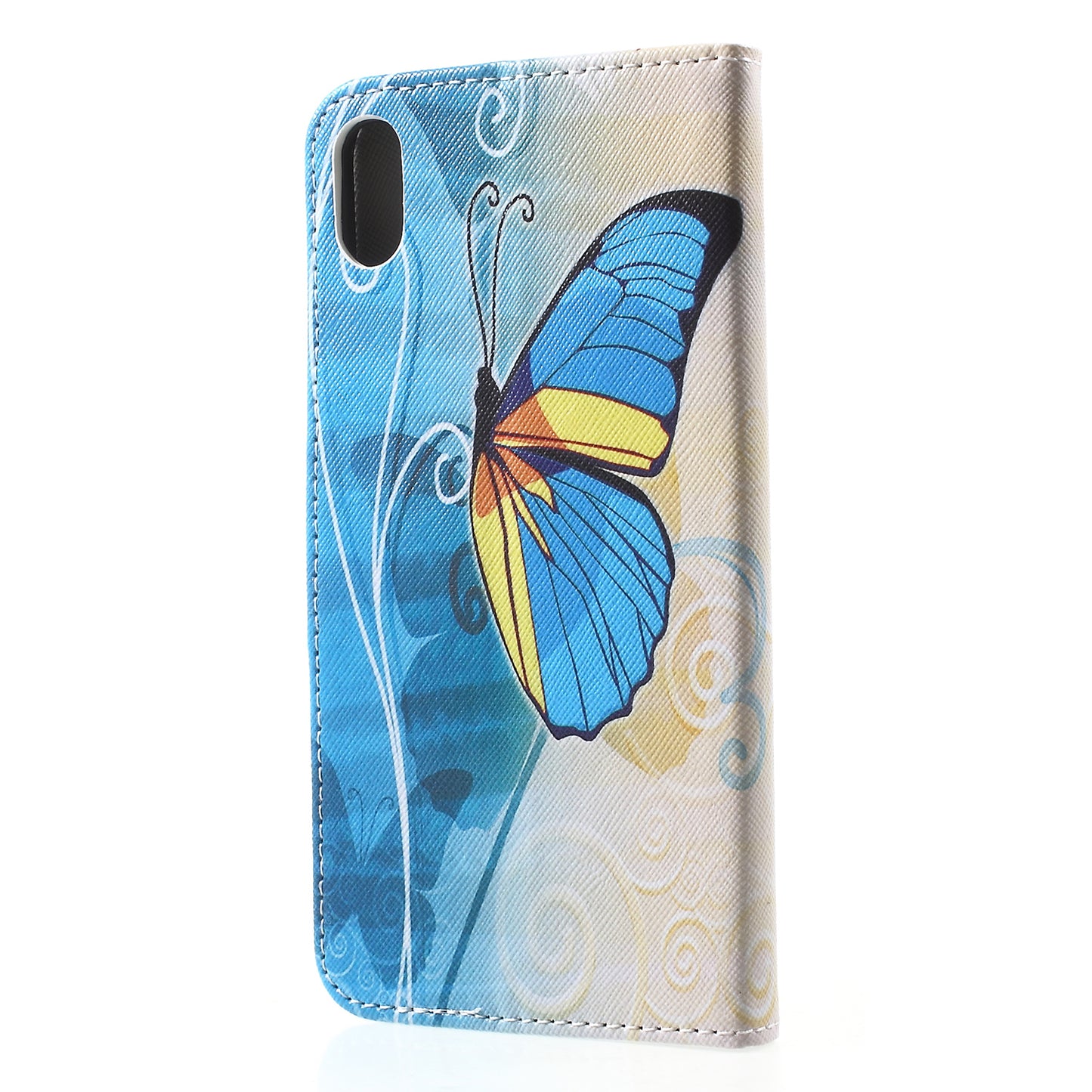 Pattern Printing Wallet Stand PU Leather Protector Shell for iPhone XR 6.1 inch