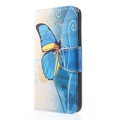 Pattern Printing Wallet Stand PU Leather Protector Shell for iPhone XR 6.1 inch